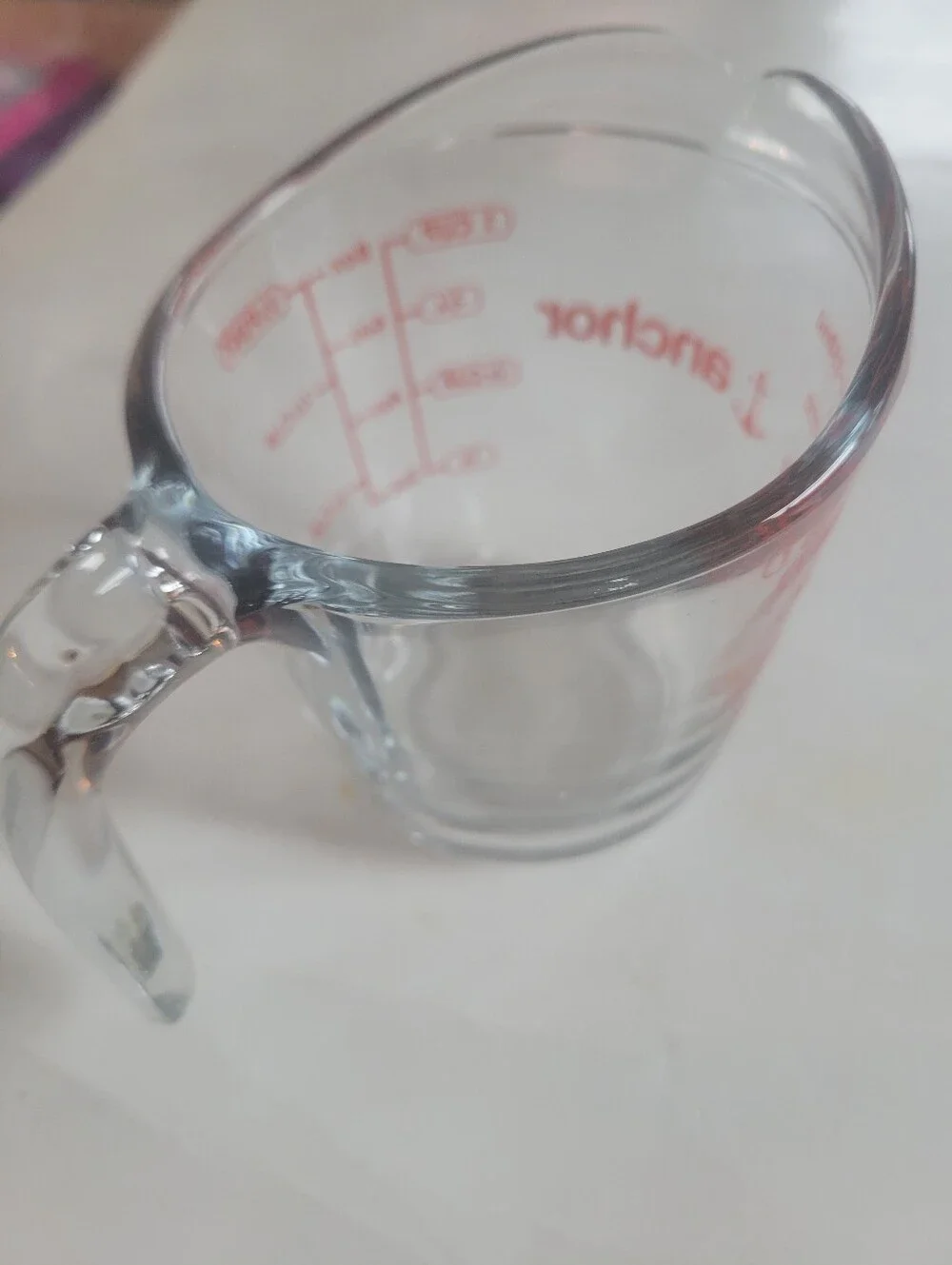 Anchor Hocking Glass Measuring 1 Cup with Red Markings